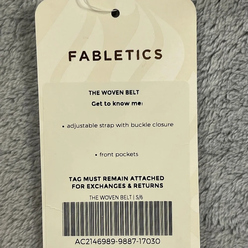 Fabletics The Woven Belt Women Small Light Blue The Woven Belt UtilityNew